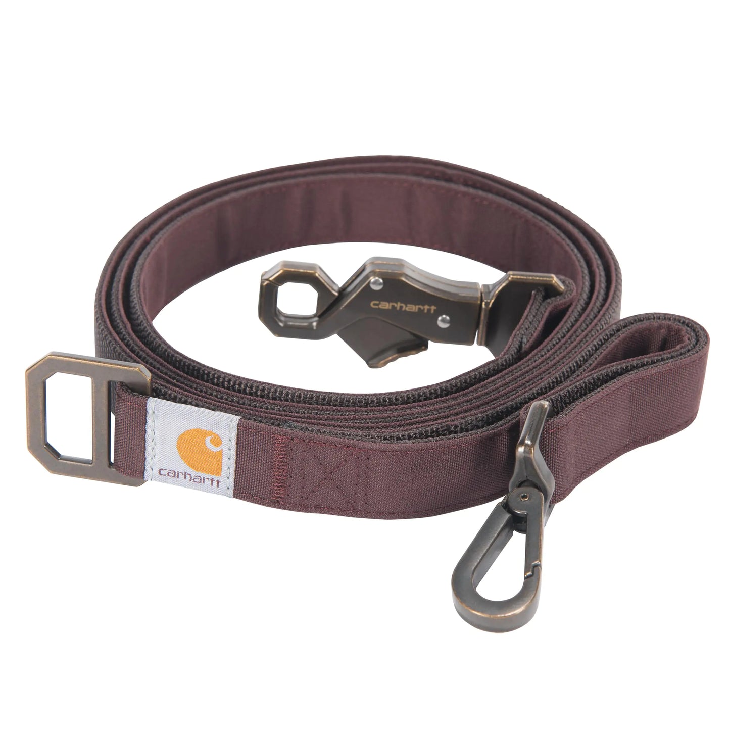 Carhartt Pet Durable Nylon Duck Leashes for Dogs Reflective Stitching for Visibility Deep Wine Large