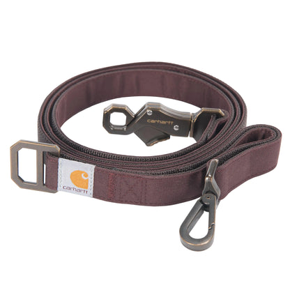 Carhartt Pet Durable Nylon Duck Leashes for Dogs Reflective Stitching for Visibility Deep Wine Large